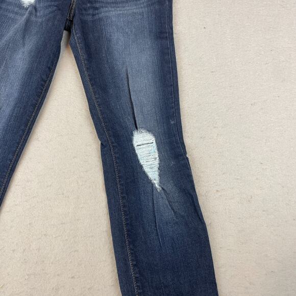 Judy Blue Womens Sz 1/25 Skinny Jeans Dark Wash Distressed Style #8327 - Picture 5 of 14